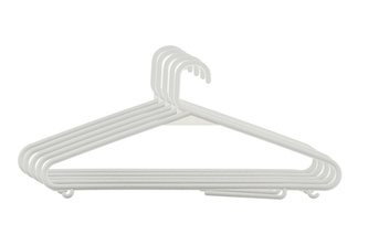 Šatní ramínka, sada 5ks, bílé