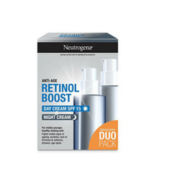Neutrogena Retinol Boost denní pleťový krém Retinol Boost Day Cream SPF15 50 ml + noční pleťový krém Retinol Boost Night Cream 50 ml