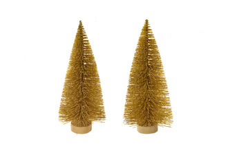 Dekorační stromeček zlatý, 15cm