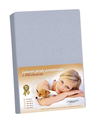 Jersey s elastanem - světle šedá - 90x200 cm