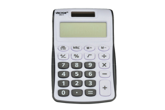 Kalkulačka na solární pohon VECTOR 886213 (10.5x7cm) - Černo bílá