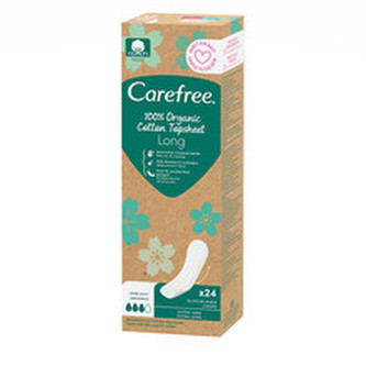 Carefree Slipové vložky Organic Cotton Long Varianta 24 ks woman