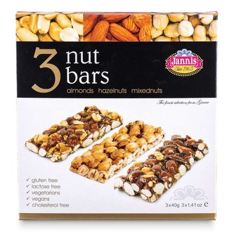 Jannis Deluxe 3 Nut bar set 120g
