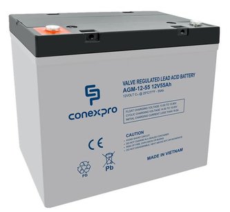 Baterie Conexpro AGM-12-55 VRLA AGM 12V/55Ah, T14