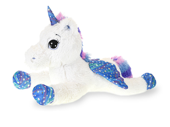 Jednorožec plyšový 60cm ležící s křídly modrý 0m+ v sáčku