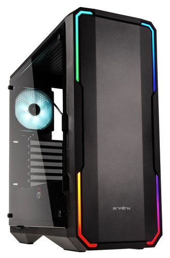 BitFenix skříň Enso / ATX / 2x120mm / 2xUSB 3.0 / ARGB / tvrzené sklo / černá