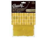 Party závěs metalický zlatý - kostičky 100 x 200 cm