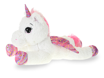 Jednorožec plyšový 60cm ležící s křídly růžový 0m+ v sáčku
