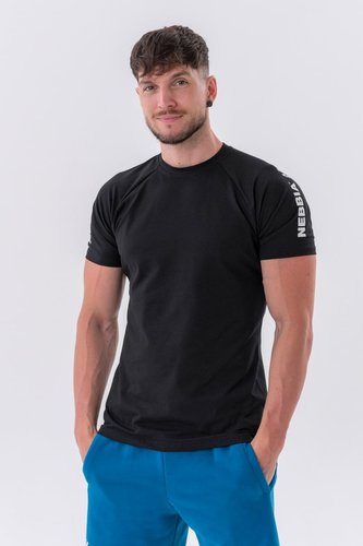 Pánské tričko Sporty Fit Essentials Black - NEBBIA - Velikost: M