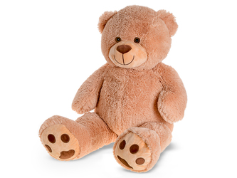 Medvěd plyšový 100cm hnědý 0m+ v sáčku