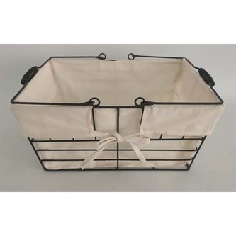 Koš kovový, s látkou.