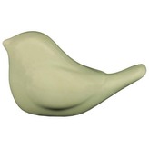 Ptáček keramický, lesklá zelená barva.