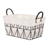 Koš kovový, s látkou.