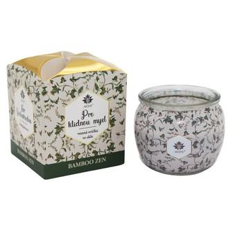 ARÔME Svíčka 90 g, ve skle a flower boxu, Pro klidnou mysl, Bamboo Zen