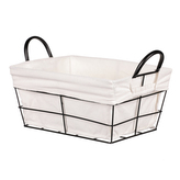 Koš kovový, s látkou.