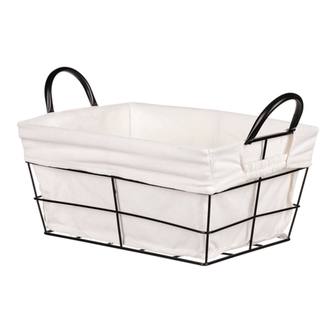 Koš kovový, s látkou.