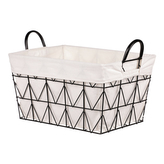 Koš kovový, s látkou.