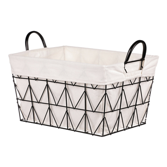 Koš kovový, s látkou.