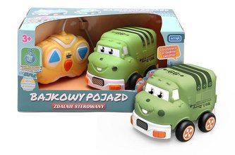 Bajkowy pojazd zdalnie sterowany zielony Bajkowy pojazd zdalnie sterowany zielony