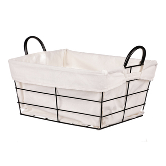 Koš kovový, s látkou.