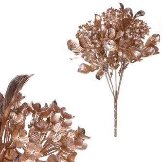 Kytice kvetoucí, barva měděná matná.