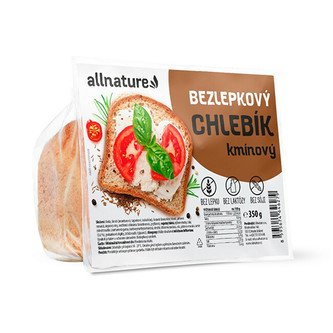 Allnature Bezlepkový chlebík kmínový 350 g