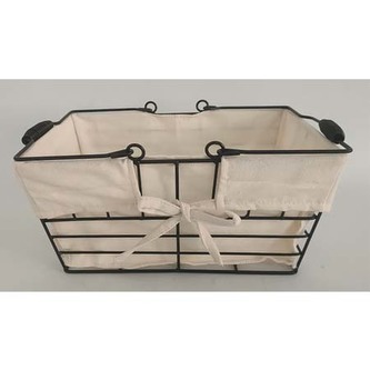 Koš kovový, s látkou.