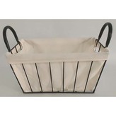 Koš kovový, s látkou.