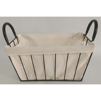 Koš kovový, s látkou.