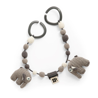 Háčkovaný řetízek na kočárek Fanto, Classic Grey