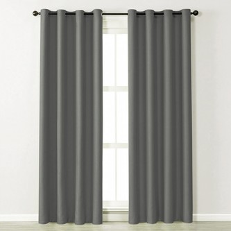 Dekorační závěs s kroužky zatemňující RIO - BLACKOUT 140x250 cm tmavě šedá (cena za 1 kus) MyBestHome