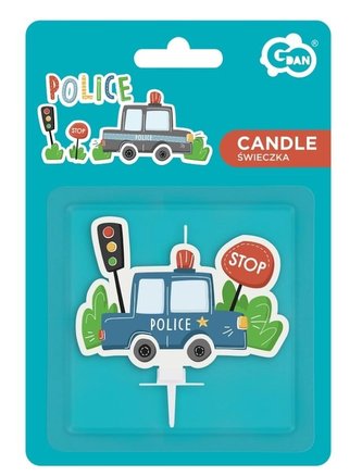 Dortová svíčka policejní auto