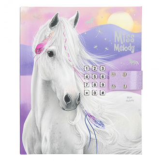 Zápisník na kód Miss Melody, Fialový, Miss Melody, s písničkou