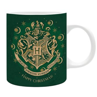 Harry Potter keramický hrnek 320 ml - X-MAS Hogwarts zelený