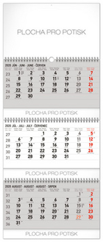 Nástenný kalendár 3mesačný štandard skladací 2020