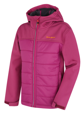 Dětská softshell plněná bunda Swany K dark magenta - 140