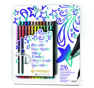 Set Chameleon Fineliner - detailní popisovače, 12ks designer tóny