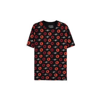 Tričko Naruto Shippuden - All-Over Print černé 2XL
