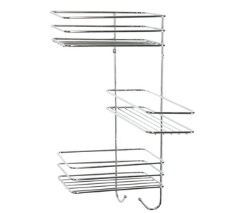 Polička koupelnová rohová 3 patra chrom 27x26,5x48,5cm  AWD1312