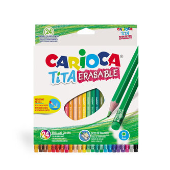 CARIOCA TITA gumovatelné pastelky nelámavé 24 ks
