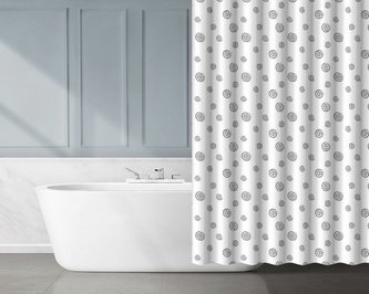 Závěs koupelnový 180x180cm dekor, PEVA dekor šedá