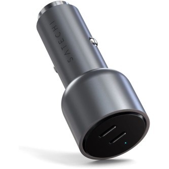 Satechi 40W Dual USB-C PD Car Charger stříbrný