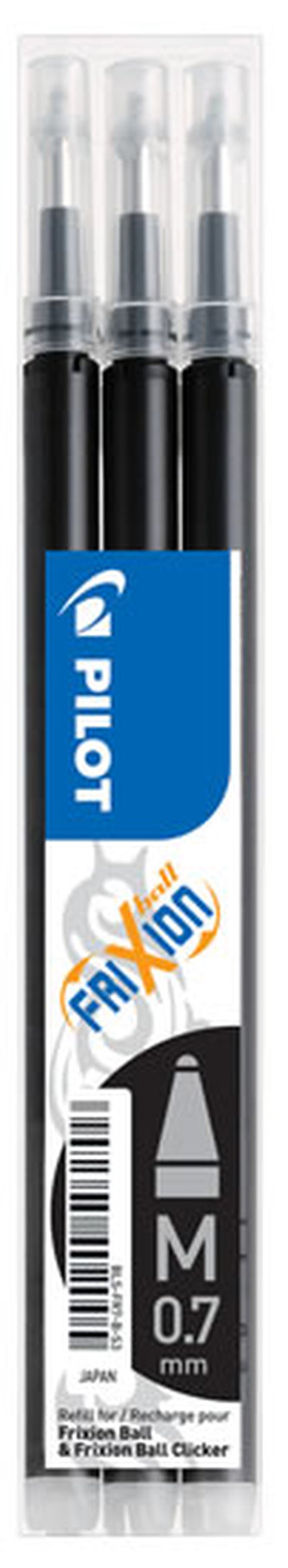 Náplň do rolleru "Frixion", černá, 0,35mm, vymazatelná, PILOT