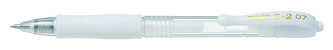 Gelové pero "G-2 Pastel", bílá, 0,32 mm, stiskací mechanismus, PILOT