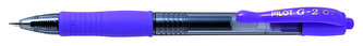Gelové pero "G-2",fialová, 0,32 mm, stiskací mechanismus, PILOT