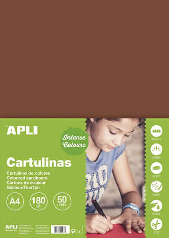 Barevný papír A4 170 g - hnědý 50 ks