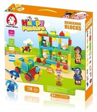 HEDGEHOG BLOCKS Farma 118 plastová stavebnice v krabici s uchem