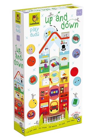LUDATTICA Nahoru a dolů - Barevný dům s žetony vzdělávací hra