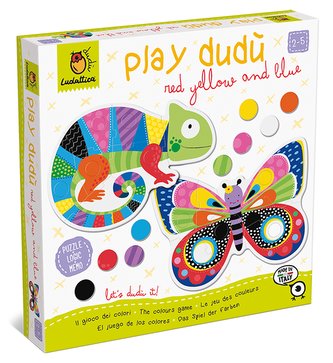 LUDATTICA Červená, žlutá, modrá - barevná vkládací hra