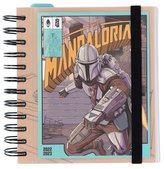 Plánovací denní školní diář 2022/2023 Star Wars|Hvězdné války: TV seriál The Mandalorian se samolepkami, záložkami a obálkou (14 x 16 cm)